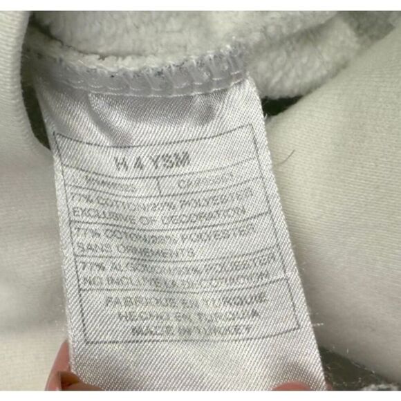 Vintage Y2K Nike Sweatshirt Cream Embroidered Gold Swoosh Crewneck Silver Tag M - Picture 7 of 7